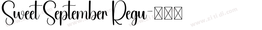 Sweet September Regu字体转换